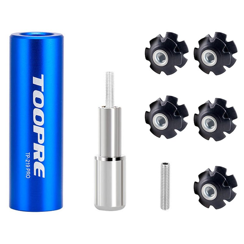 SONZUIA Bike Fork Star Nut Setting Tool Installer with 5 Bike Star Nut and 2 Spare Special Screws (for 1-1/8" Fork Tubes)