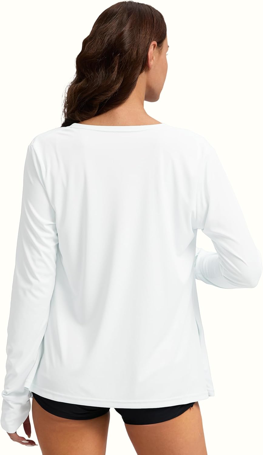 Women's UPF 50+ Sun Shirt - Long Sleeve UV Protection Cardigan with Pockets | Lightweight Swim Cover-Up