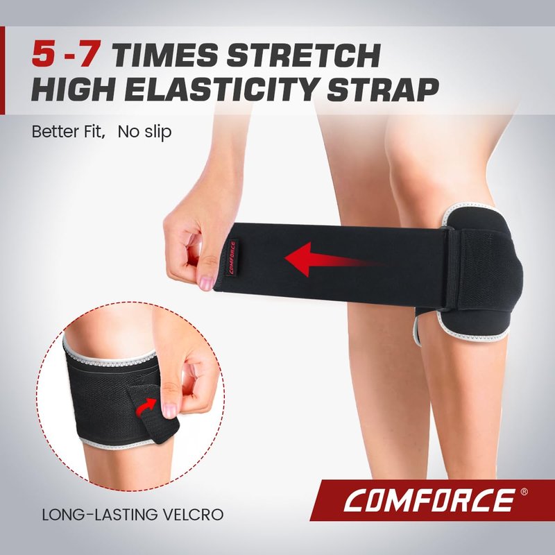 COMFORCE Sciatica Pain Relief Devices， Adjustable Pressure Pad for Sciatica Relief, Lower Back and Buttocks, Sciatic Nerve Brace for Men and Women