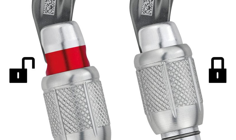 Petzl William Carabiner - Large, Pear-Shaped Locking Carabiner for Belay Stations and Belaying on a Munter Hitch - Screw-Lock