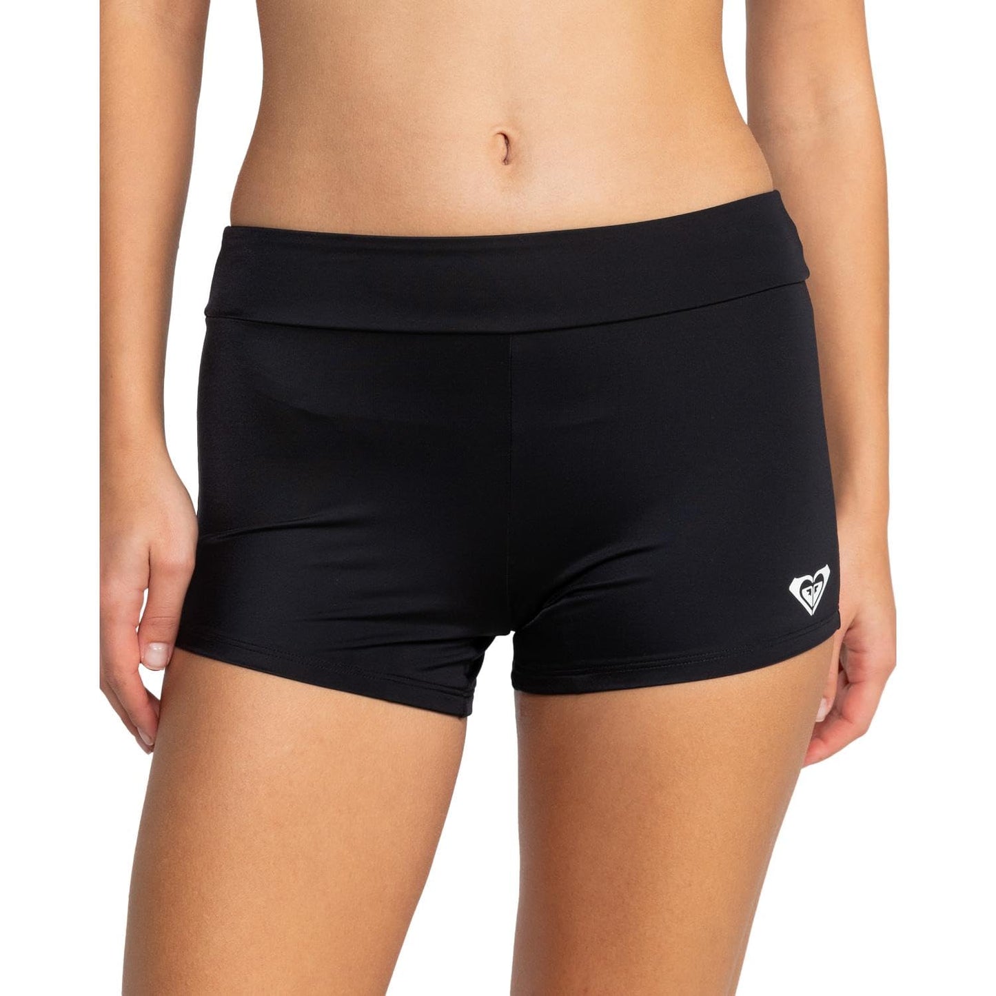Roxy Women's Tummy Control Beach Biker Shorts – Workout, Volleyball & Gym Shorts, Yoga, Beachwear, Onyx, X-Large
