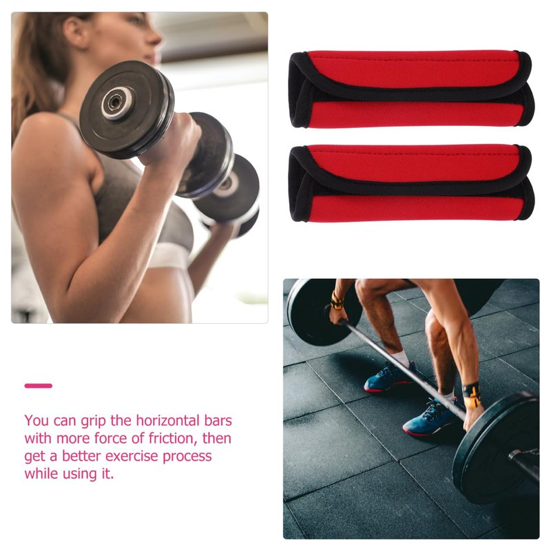 SUPVOX Portable Barbell Pad 2-Pack - Anti-Slip Grip Pads for Horizontal Bars Dumbbells and Barbells - Comfortable Protective Cover for Deadlift and Strength Training - 5.51X5.23X0.59 Inch