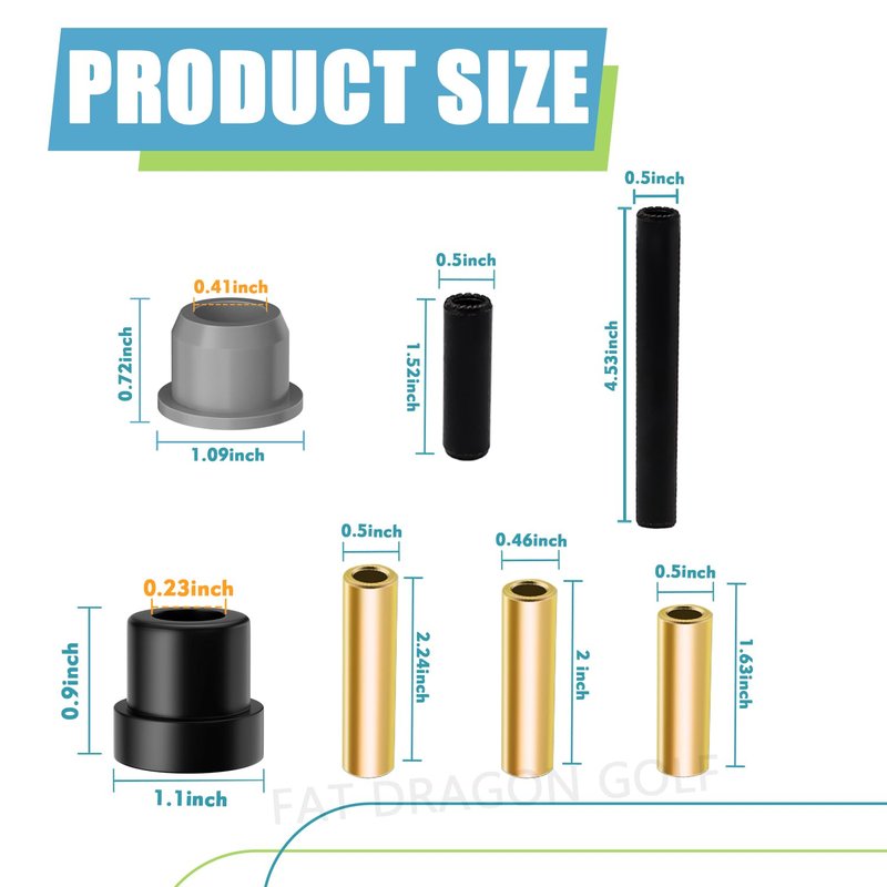 Panglong Club Car Precedent Bushing Kit, Front Suspension & Rear Suspension and A Arm Bushing Kits, Polyurethane Bushings Kit Suitable for 2004-Up Precedent, OEM #102506601, 102506401, 102956201