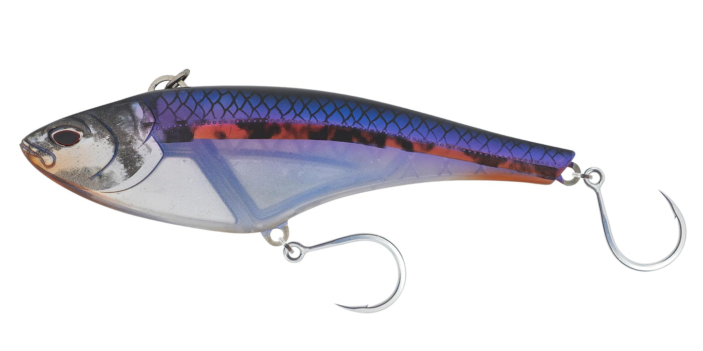 Nomad Design Madmacs High-Speed Trolling Lure – Offshore Sinking Minnow with BKK Hooks, Heavy-Duty Split Rings & Autotune System for Tuna, Wahoo & GT- 130mm | 5" | 3-1/3oz, Red Bait
