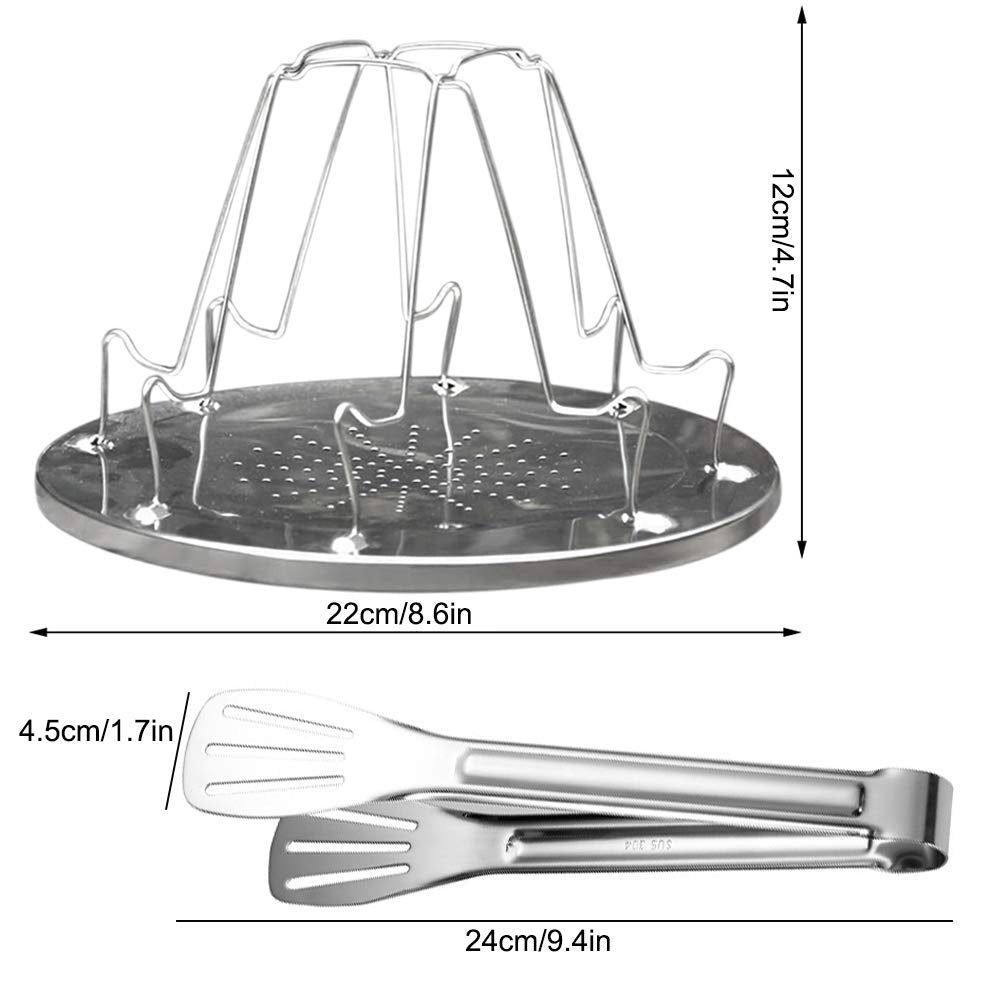 1 Pack Stainless Camping Toaster - Portable Folding Camp Stove Toaster 4 Slice - 1 Pack Barbeque Bread Clip Included - Camp Stove Toaster Rack For Indoor Baking & Outdoor Camping Picnic