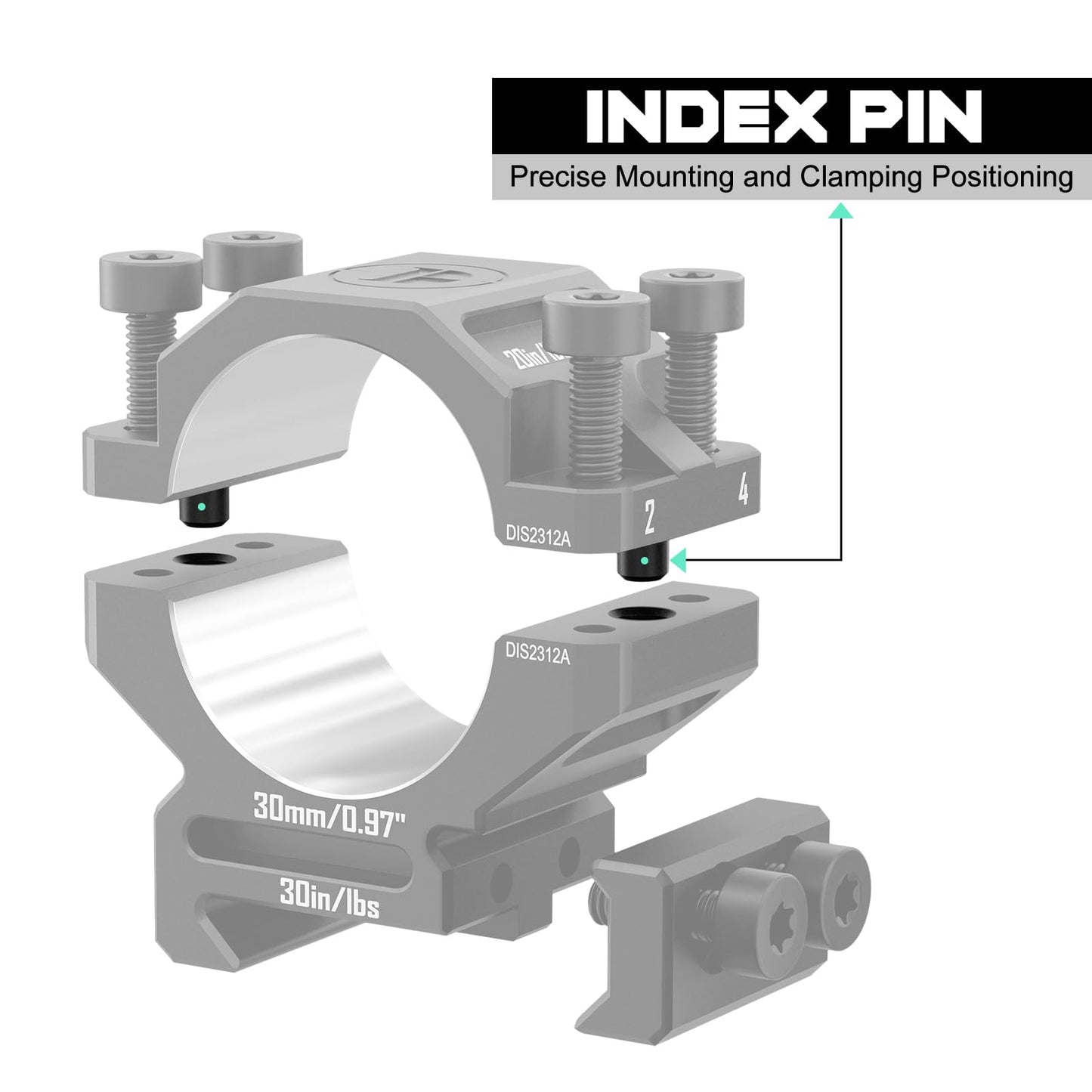 DISCOVERYOPT 7075 Aluminum Scope Rings, 30mm Rifle Scope Mount Rings for Picatinny, Precision Lapped Picatinny Scope Rings, Low Profile 30mm Diameter Scope Mount for Picatinny Rail…