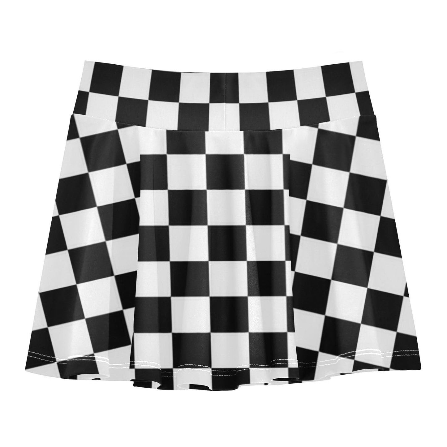 Tatenale Black and White Checkered Girls Skorts Size 6 Tennis Skirt Athletic Skort Golf Skirt Shorts with Pockets Dancing Running