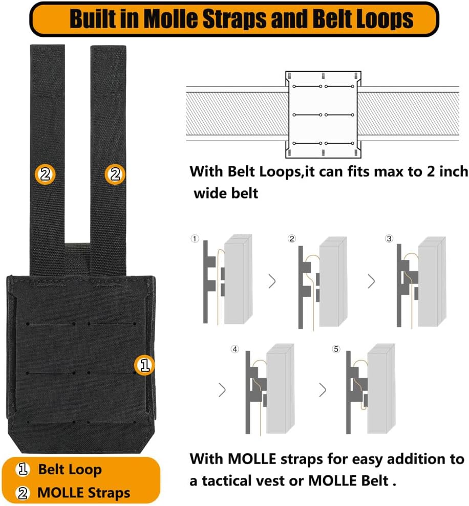KRYDEX MOLLE Handcuff Pouch - Tactical Duty Belt Case for Law Enforcement | Durable & Versatile Design