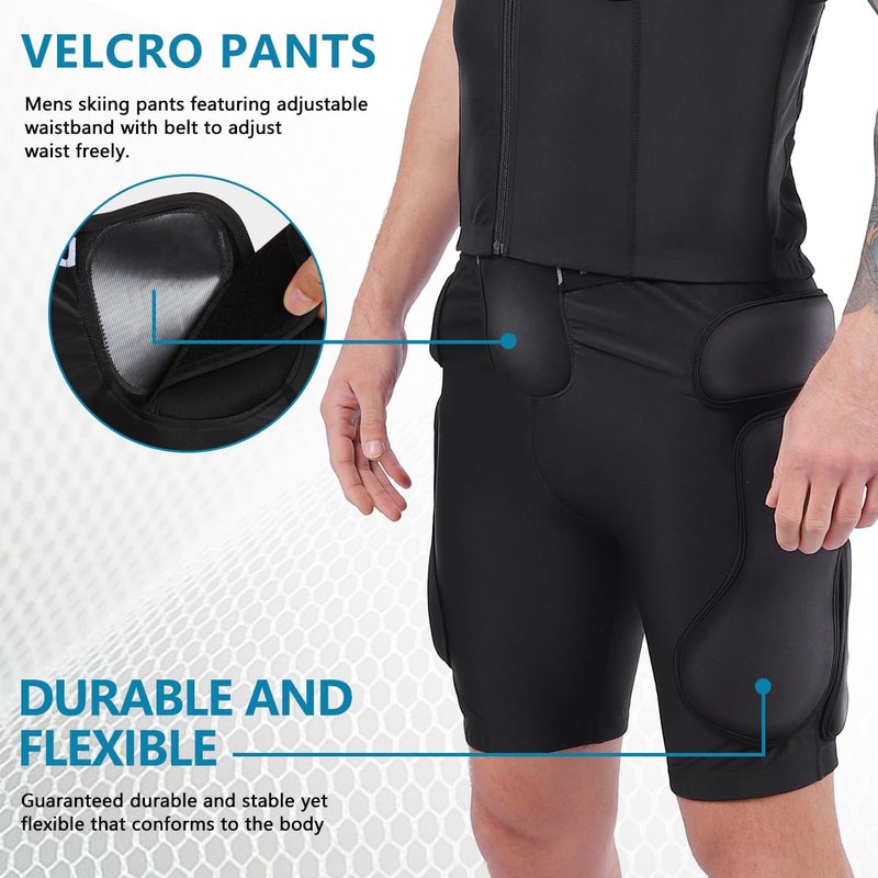 TIAXU TIAXU Men Protective Padded Shorts for Skateboard Ski Ice Skating Snowboarding Snowboard Butt Pad Tailbone Hip Women