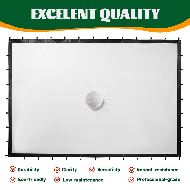 Fahnemt Golf Simulator Impact Screen(118 * 78, 118 * 118, 118 * 157) for Indoor/Home/Garage Training Washable Golf Impact Screen for Practice
