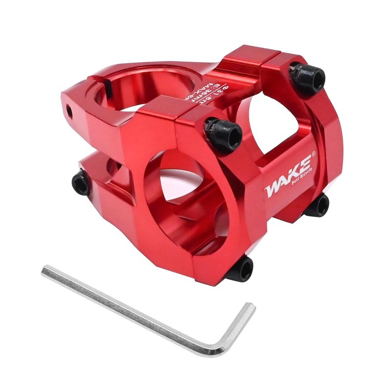 Anxingo Stem 35mm Short Riser Handlebar Aluminum Alloy 31.8 * 28.6mm for MTB Mountain Bike Road Bike Stem Bicycle Stem BMX Stem (Red)