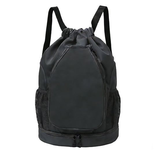 MOGARBRO Tennis Backpack for Women Men,Pickleball Badminton Basketball Soccer backpacks With Shoe Compartment,Water Resistant Women Gym Drawstring Backpack