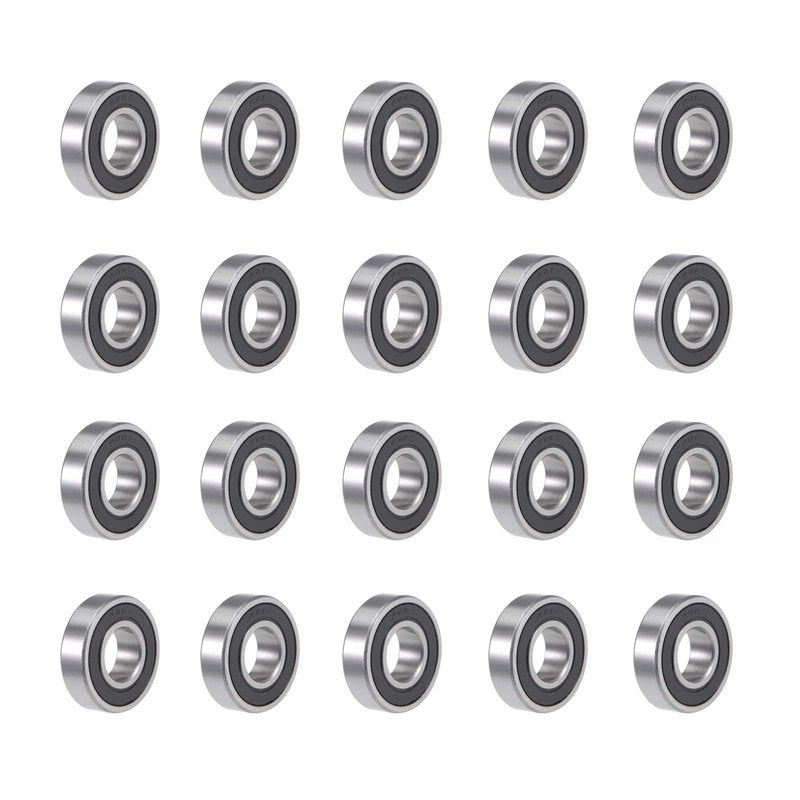 R8-2RS Sealed Ball Bearing 1/2" x1-1/8 x5/16 - Lubricated - Chrome Steel 20Pcs