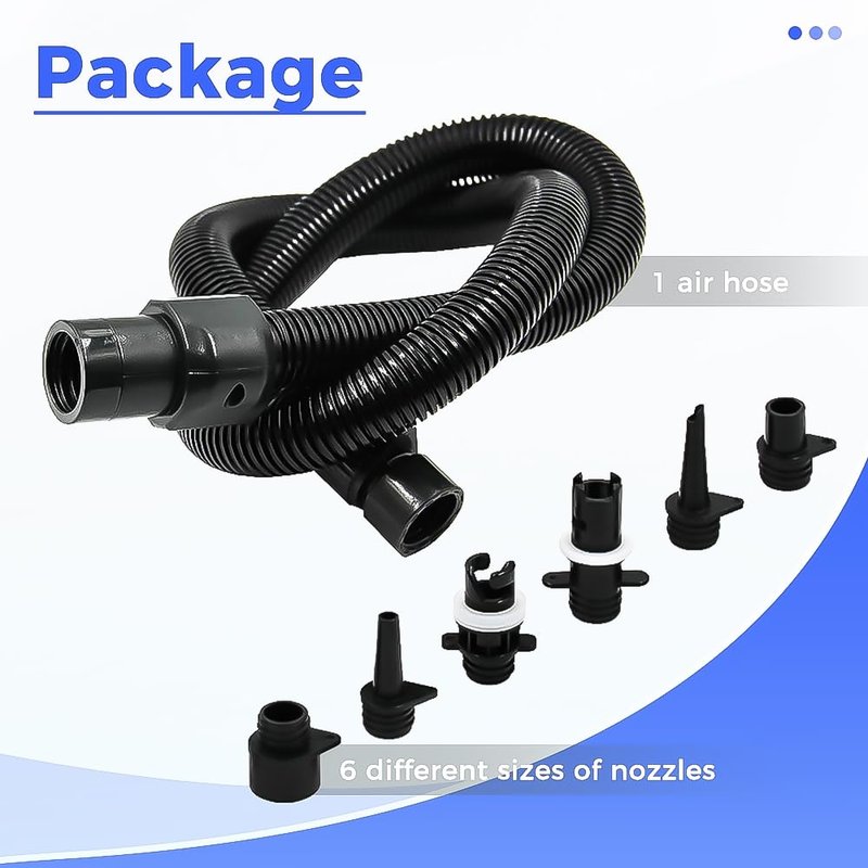 Yetaha Paddle Board Adapter Set, Air Hose Connector Kit with 6 Air Nozzles for HT781/HT782/HT790 Electric SUP Pump