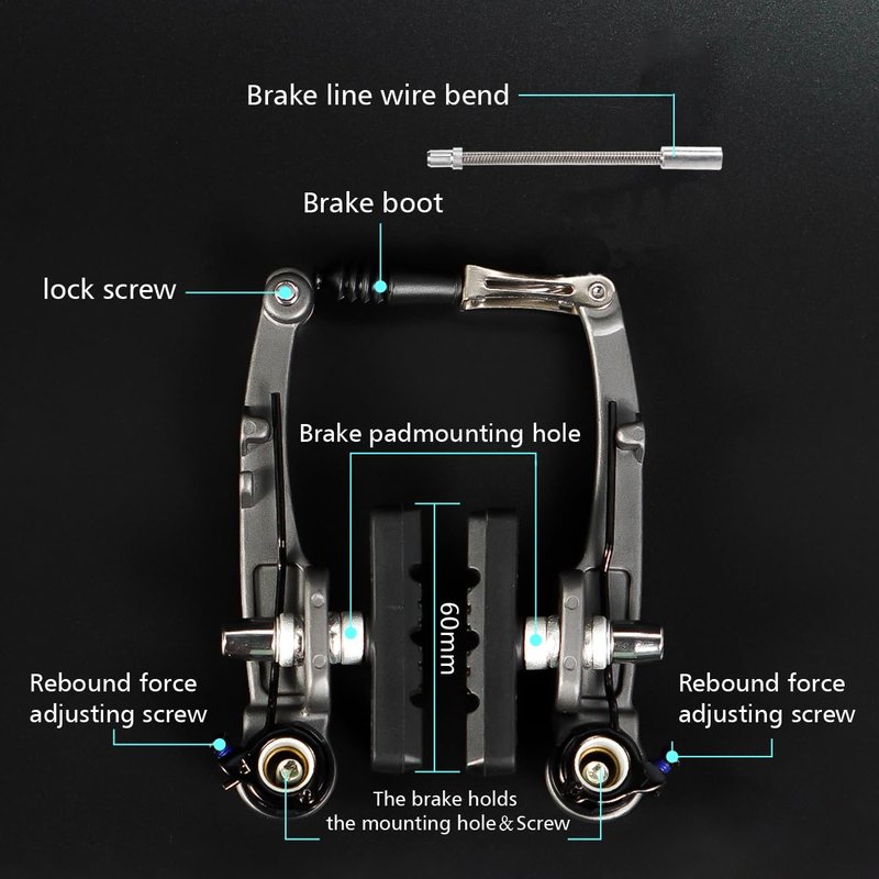 CNC Mountain Bike V Brake Set, Bicycle V Brake for Front/Rear,Linear Pull Bike Rim Brakes for MTB BMX Road Bike Cantilever Brakes.