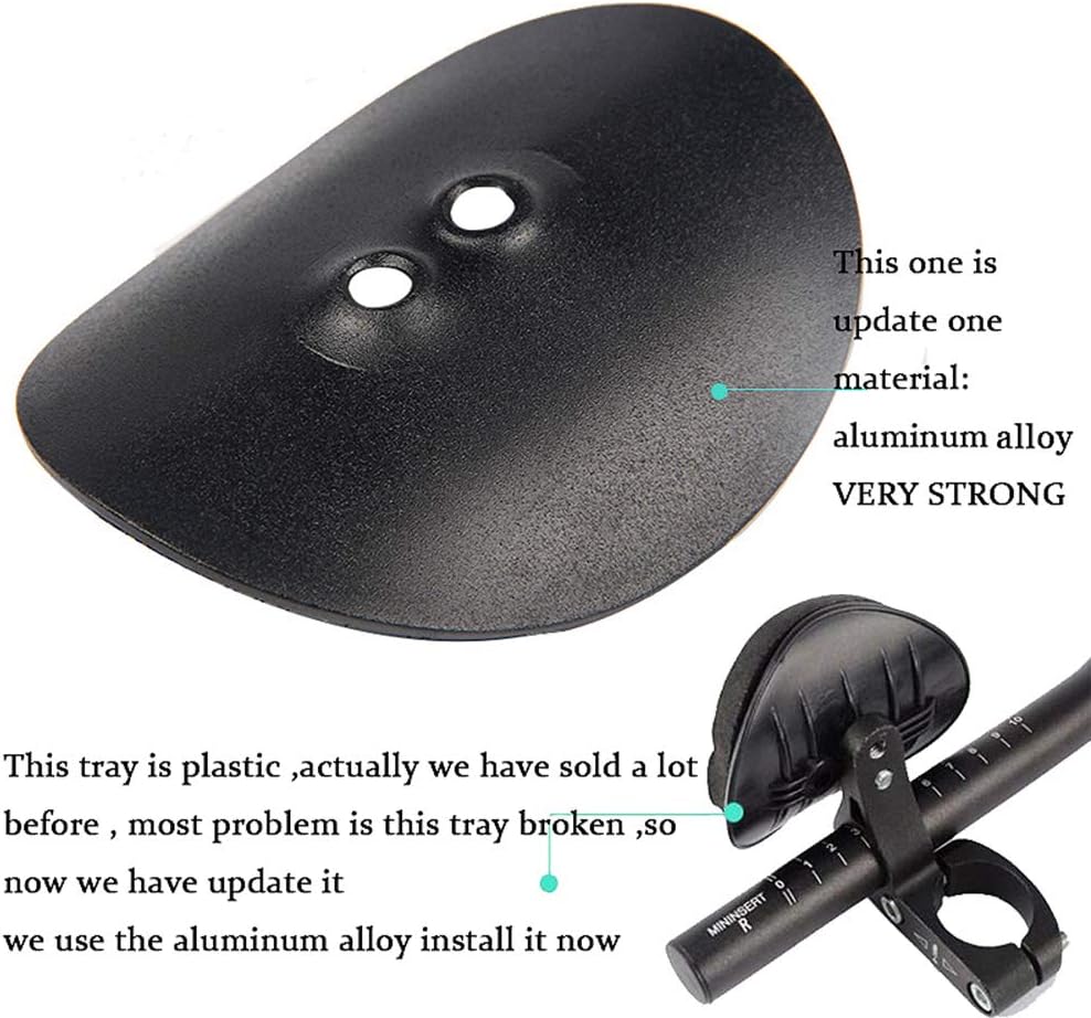 Aero Bars for Bicycle | Aluminum Alloy TT Handlebars - Black Armrest for Mountain & Road Bikes
