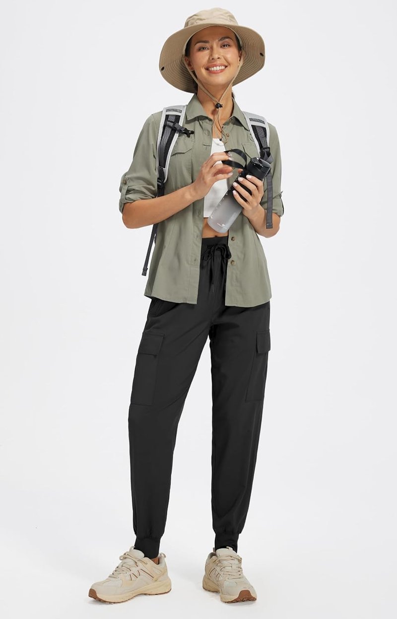 Libin Women's Cargo Joggers - Lightweight Quick-Dry Hiking Pants for Athletic & Casual Travel | Various Sizes Available