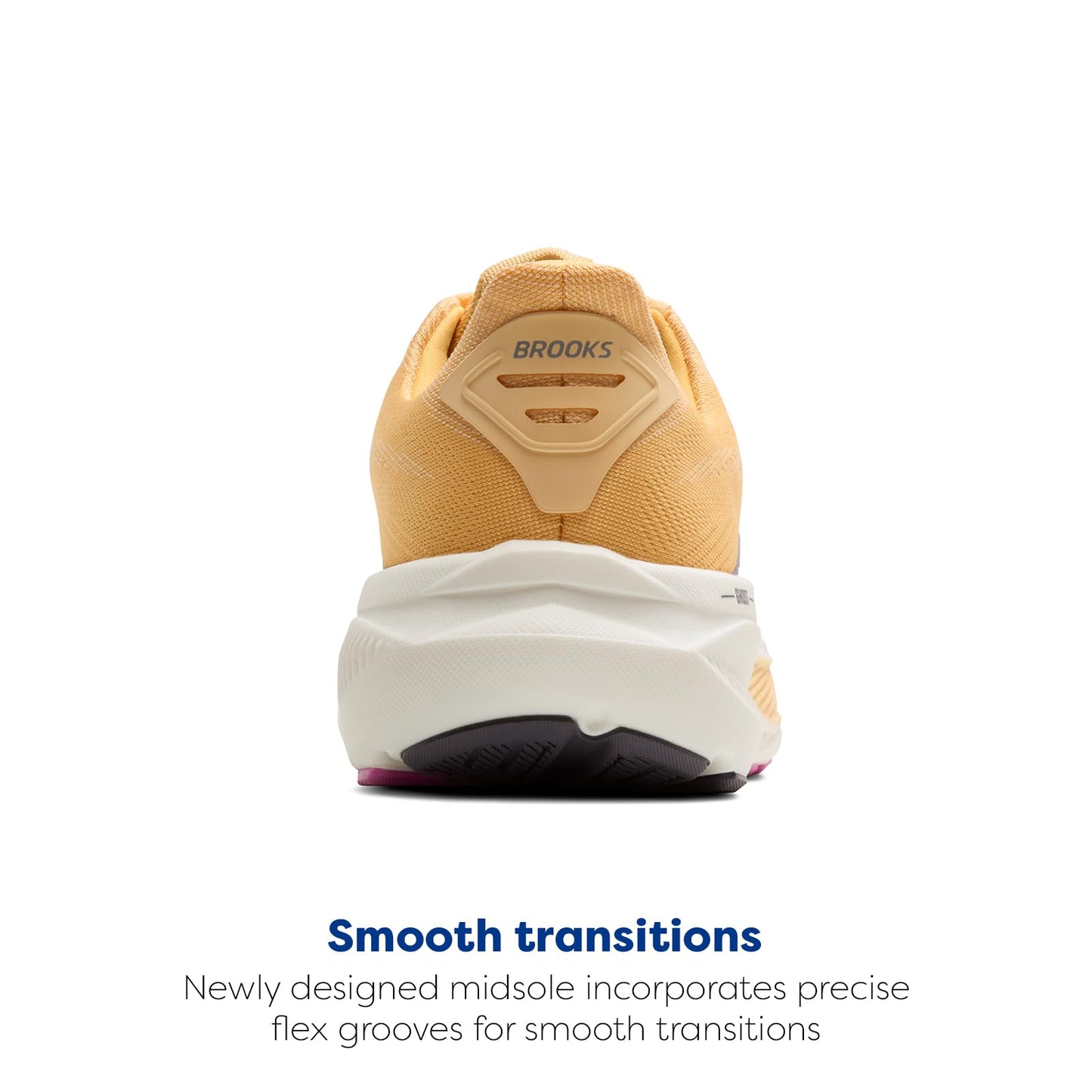 Brooks Women’s Ghost 17 Neutral Running Shoe - Apricot/Grey/Pink - 11 Medium