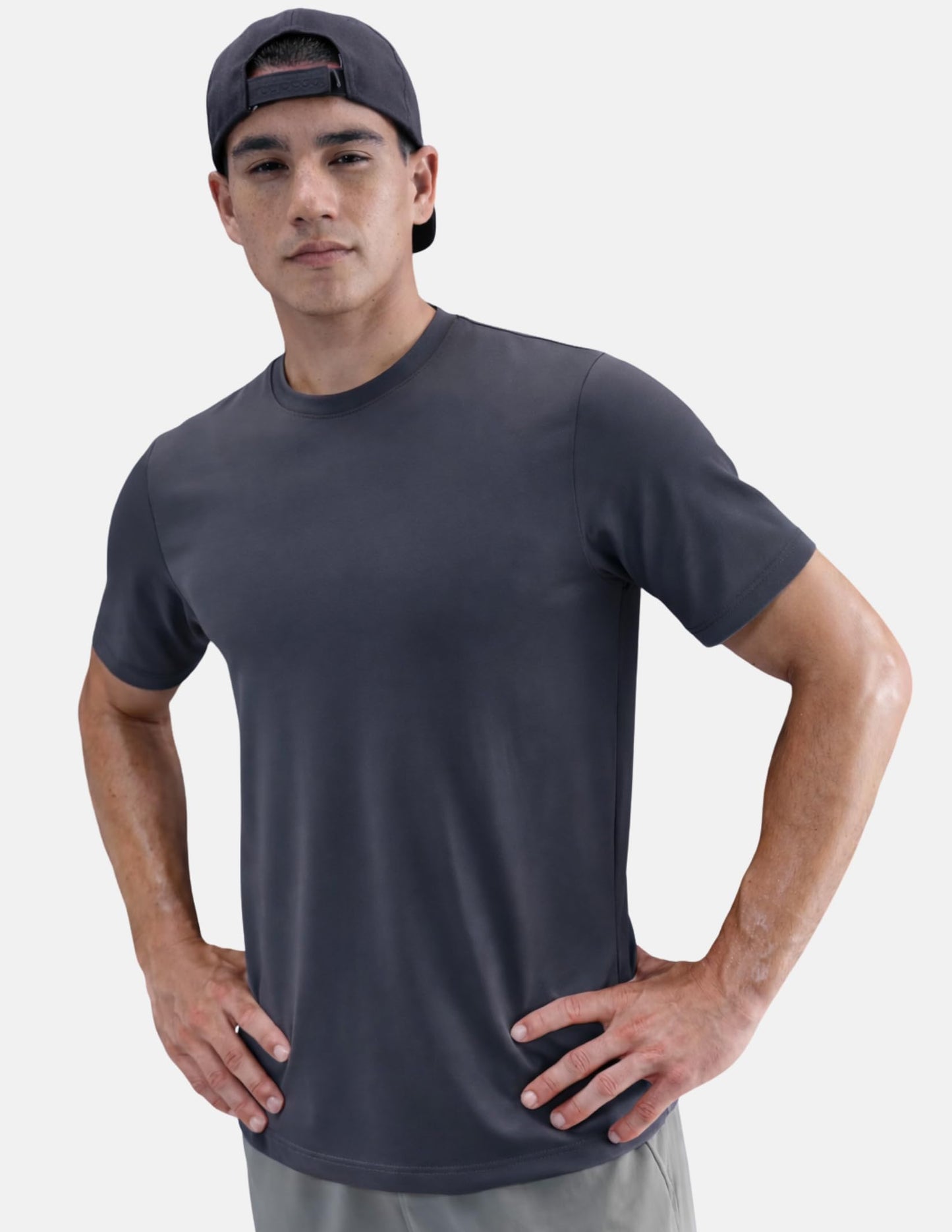5 Pack Men’s Active Quick Dry Crew Neck T Shirts | Athletic Running Gym Workout Short Sleeve Tee Tops Bulk (Set 6, Medium)