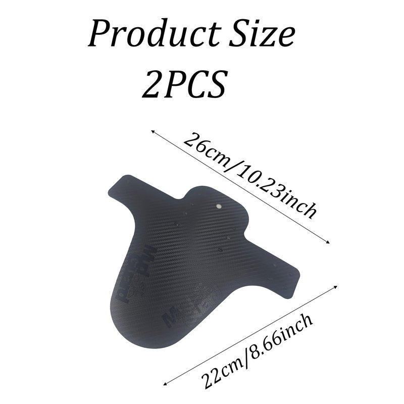 Runseaway 2Pcs Mountain Bike Fenders Front Rear Mudguard Set Compatible 26" 27.5" 29" Fat Tire MTB Mud Guards Adjustable Bicycle Frame Protection (Black)