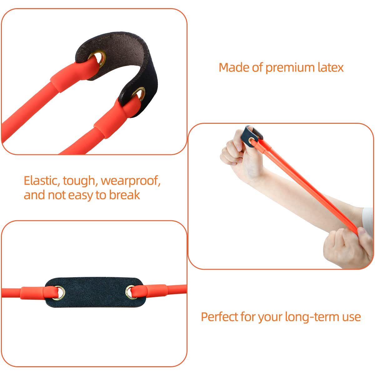 2 Pcs Slingshot Replacement Bands Sets Slingshot Band for Hunting Catapults Outdoor Shooting Shooting Games Elastic Tubular Bands Compatible with Catapult Heavy Pull Slingshot Rubber Replacement Bands