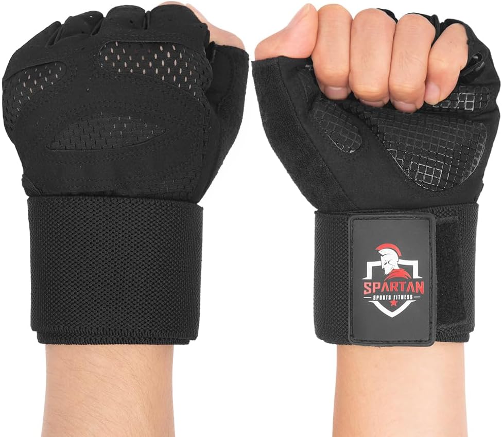 Spartan Gym Gloves - Weight Lifting Gloves with Wrist Support & Breathable Grip | Unisex Fitness Gear