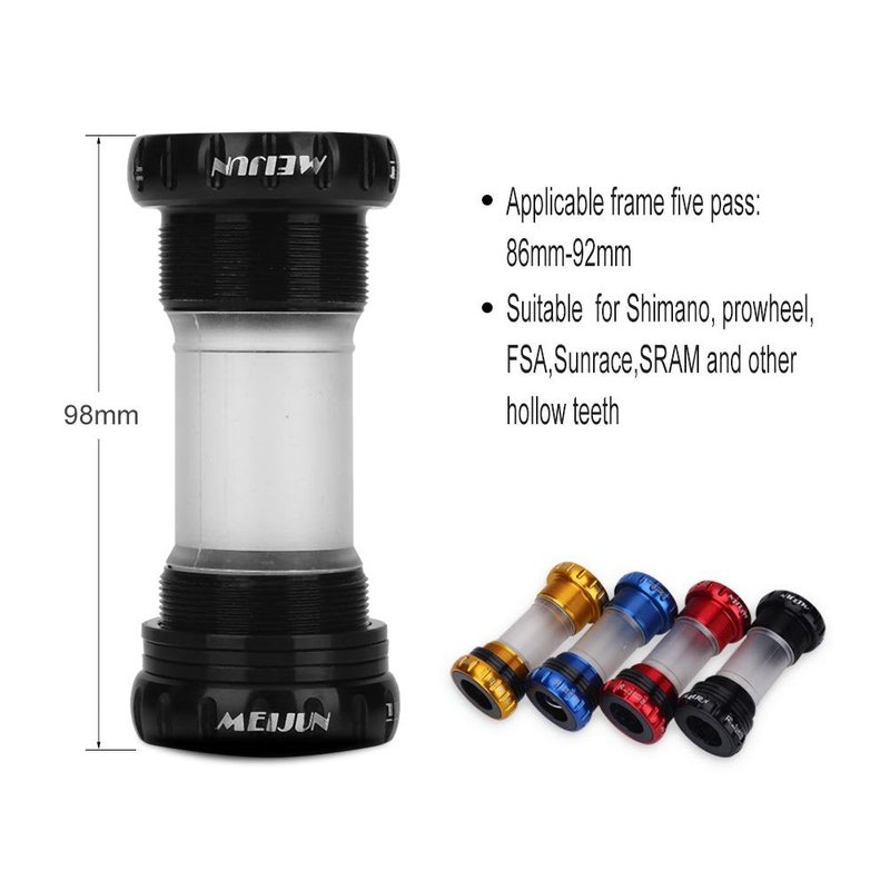 Bottom Bracket, Aluminum Alloy PP External Bottom Thread Crankset for (Blue)