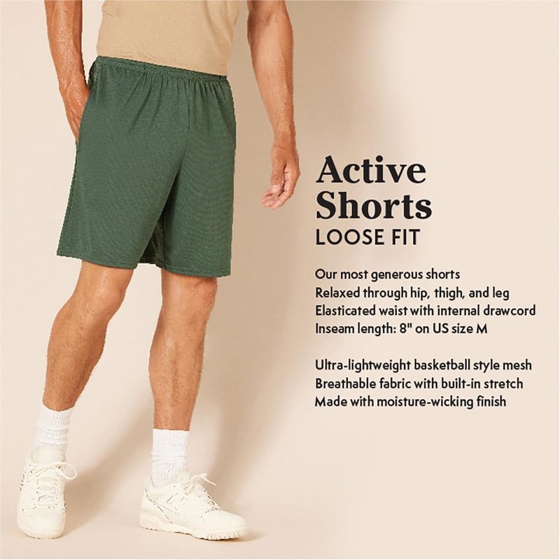 Men's Athletic Basketball Gym Shorts - Performance Tech Loose-Fit Training | Pack of 2
