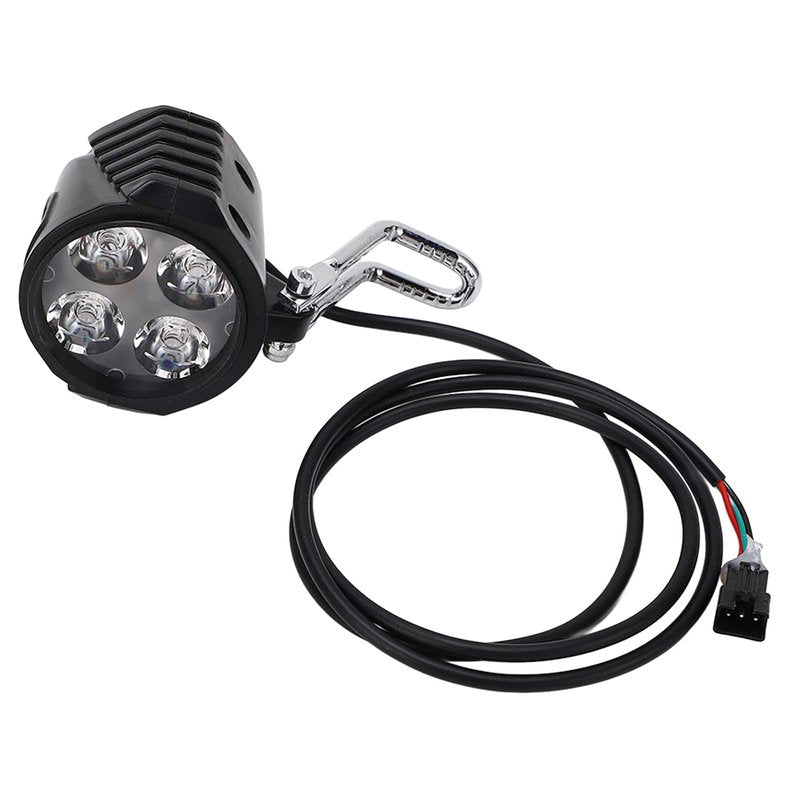 Electric Scooter Front Light, 2 in 1 Electric Horn Headlight 10 Inch 12-72V Universal Fit for Commuters Night Riders Cycling Enthusiasts