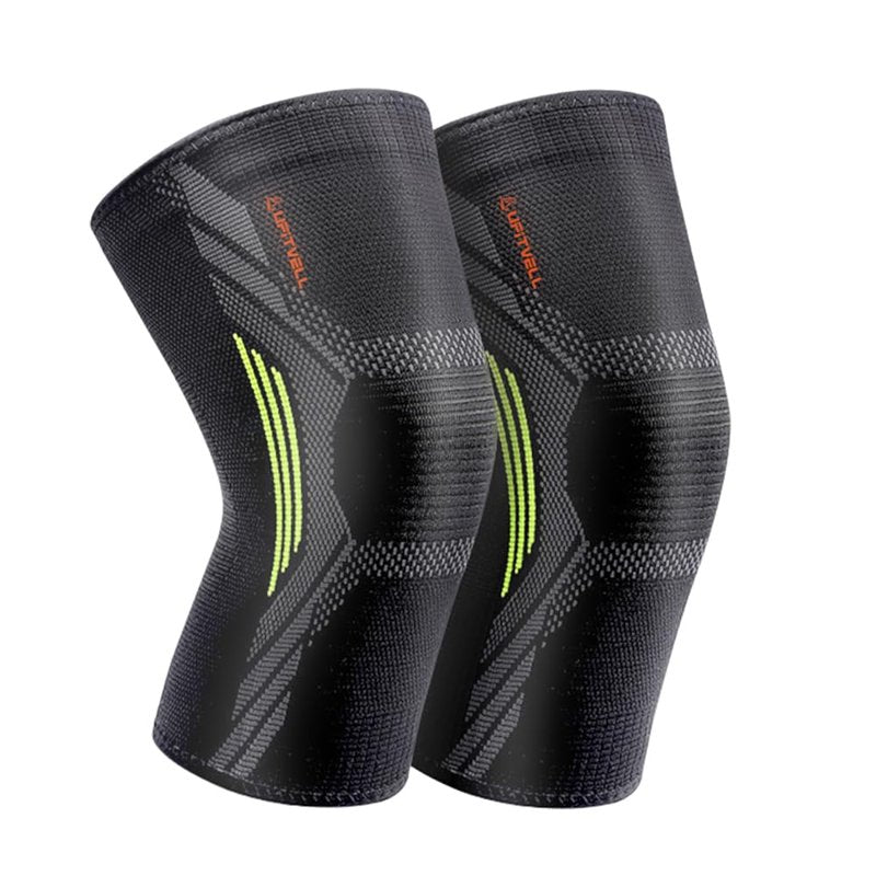 Knee Brace for Women & Men - UFITVELL 2 Packs knee compression sleeve for Knee Pain, Ideal for Gym, Running, Basketball, volleyball, Yoga, Support Meniscus Tear, swelling & Arthritis Pain Relief -