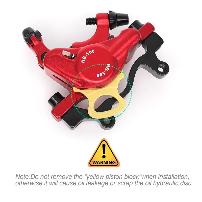 catazer MTB Road HB-100 MTB Road Line Pulling Hydraulic Disc Brake Calipers Front & Rear Mountain Bike Disc Brake E-Bike Disc Brake (1 Pcs Black Rear)