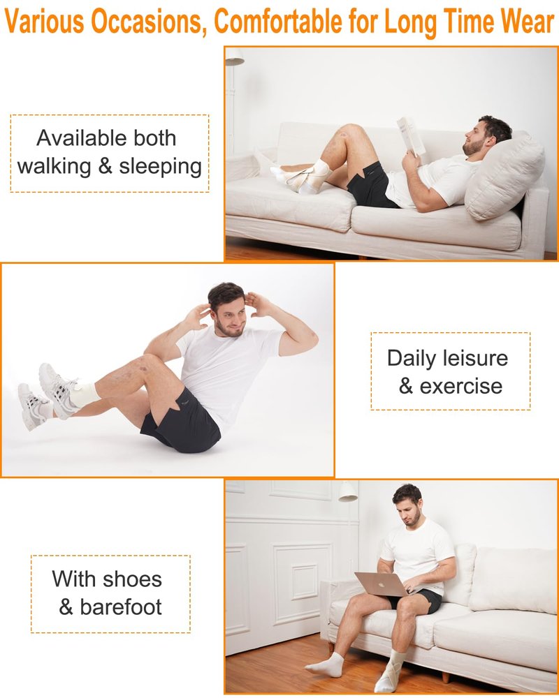 DouHeal AFO Foot Drop Brace, Improve Walking Gait, Effective Relieve Pain, Adjustable Foot Orthosis Brace Support for Sleep, Plantar Fasciitis, Drop Foot Braces For Walking with Shoes[Left]