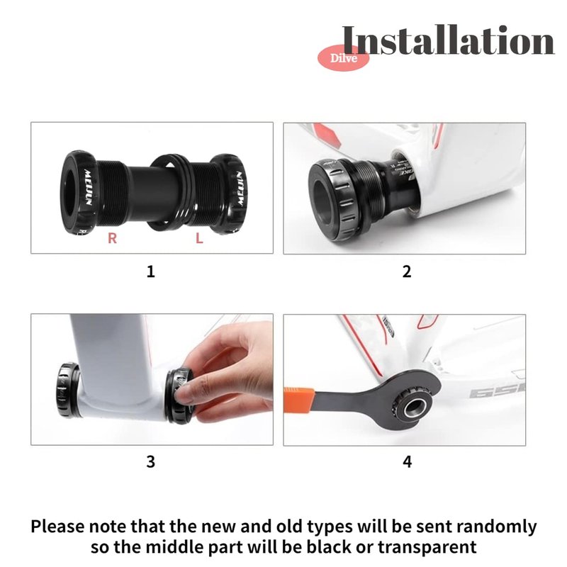 Bottom Bracket, Aluminum Alloy PP External Bottom Thread Crankset for (Blue)