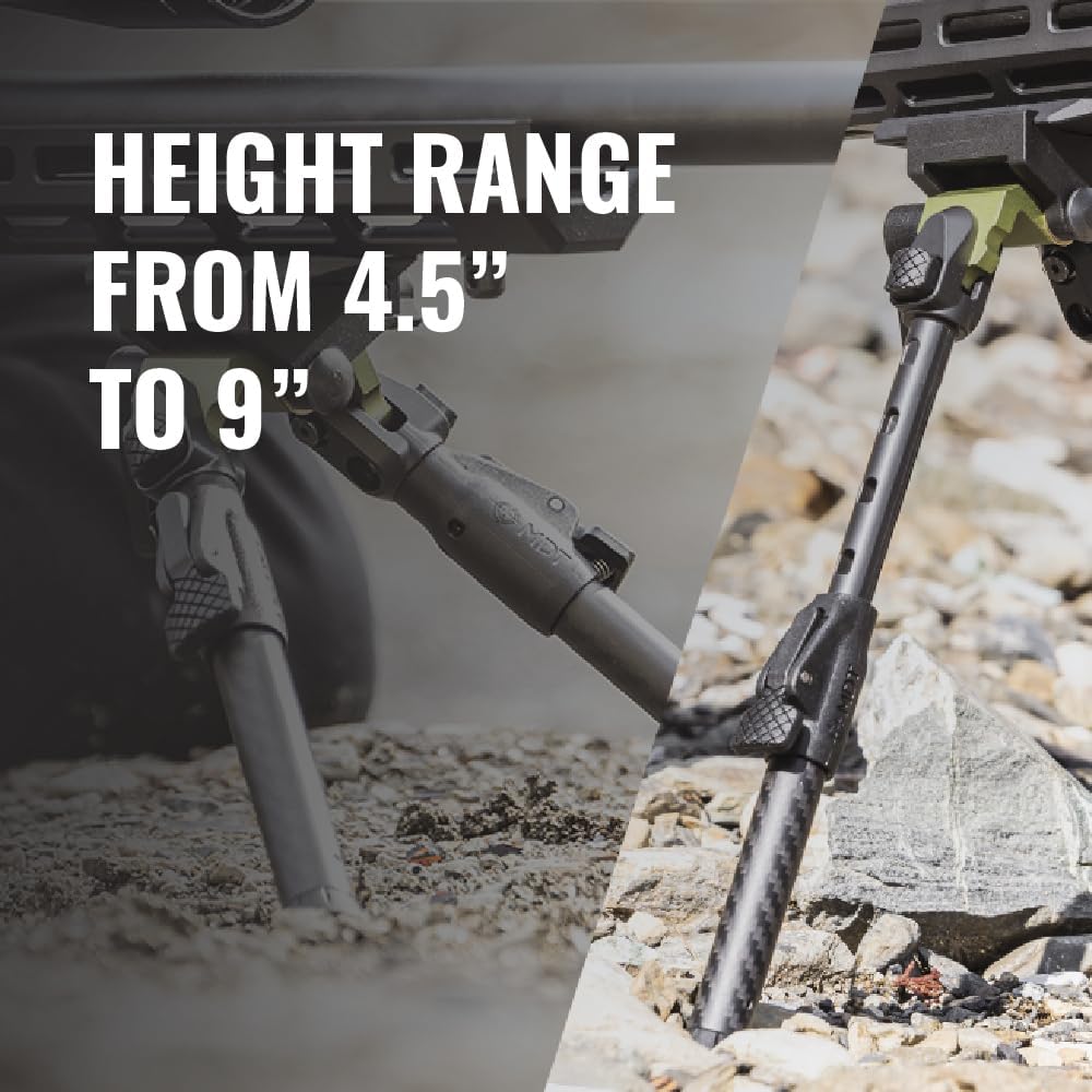 MDT Oryx Bipod - Lightweight Polymer, M-L Attachment, One-Handed Operation | High-Traction Feet, Quick Deploy