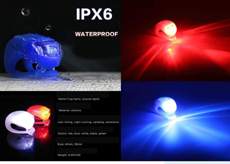 Bike Front and Back Rear Light Silicone Bike Tail Light Rear Bicycle Light Set - Bicycle Rear Light Cycling Night Essential LED Safety Light Lamp Bright Warning Flash MTB Truck Car LED Warning Light