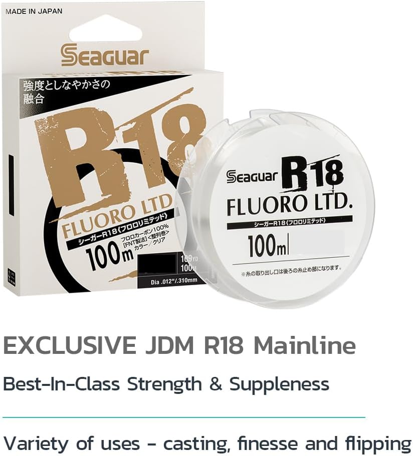 Seaguar Fluorocarbon Fishing Line - High Sensitivity & Strength | 200 Yards, Clear