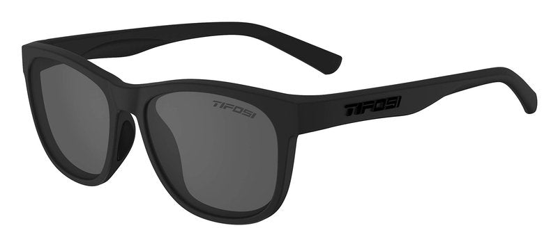 Tifosi Optics Swank Sunglasses Bundle with Case and Eyewear Straps (Blackout/Smoke)