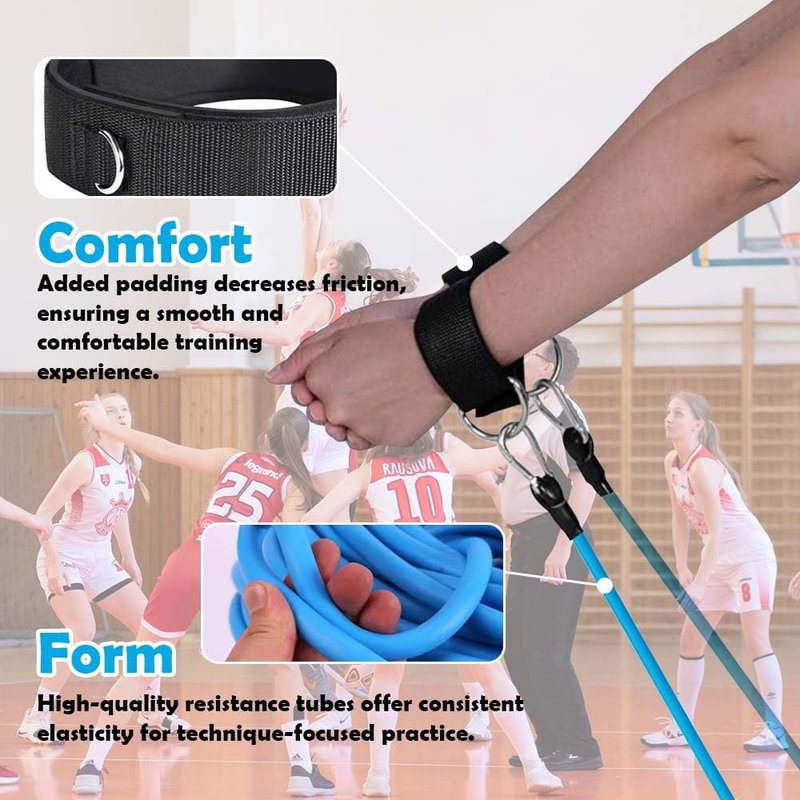 ENERACES Volleyball Passing Trainer with Resistance Bands – Volleyball Passing Bands & Arm Bands Set for Volleyball Practice, Agility, Serving, Arm Swing & Pass Training