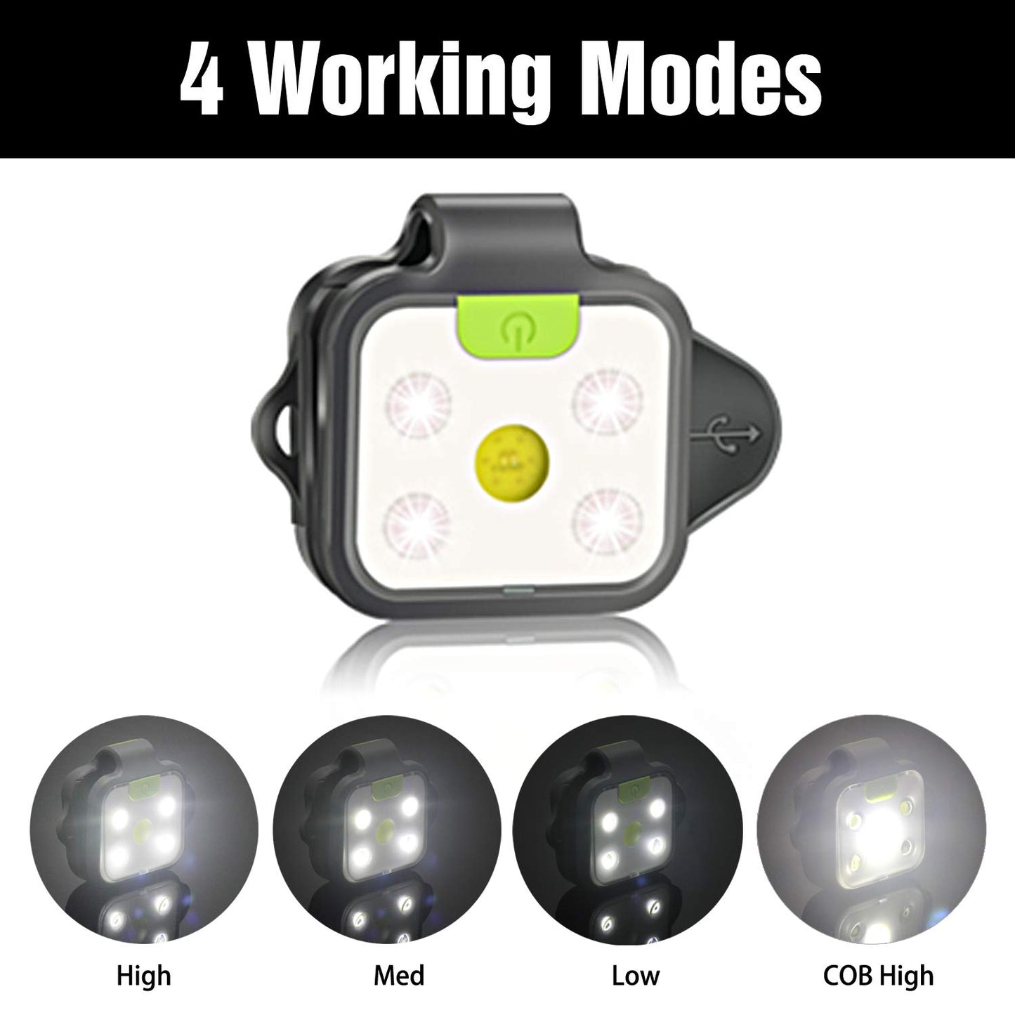 HOKOILN LED Running Lights for Night Runners, 2Pack with Rechargeable Battery for Hiking, Jogging, Camping and Outdoor Adventures