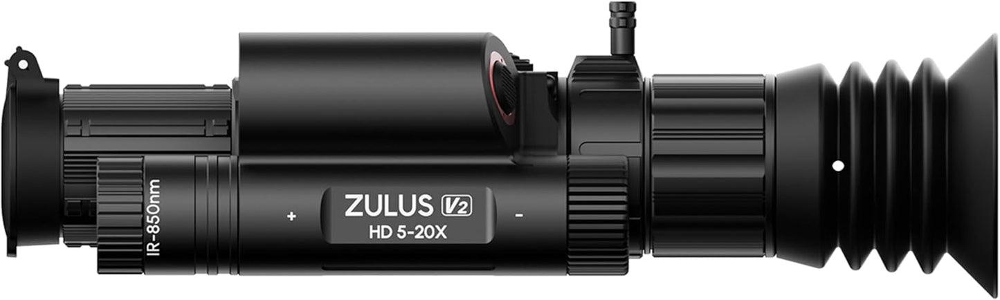 DNT Optics Zulus HD V2 Digital Day/Night Vision Scope - Infrared & Laser Rangefinder, Ballistic Calculator