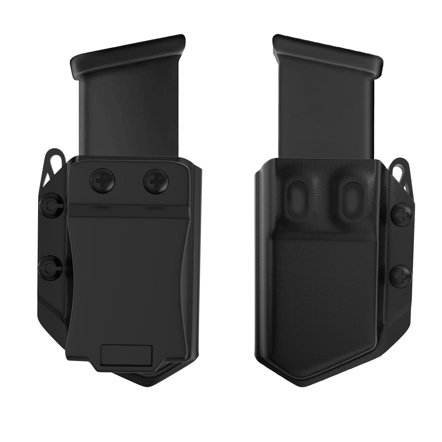 Jimtyee 2 Pack Universal Magazine Holster IWB/OWB Mag Carrier for Glock CZ S&W H&K SIG P365,for 9mm/.40 Double Stack Ambidextrous Kydex Magazine Holder