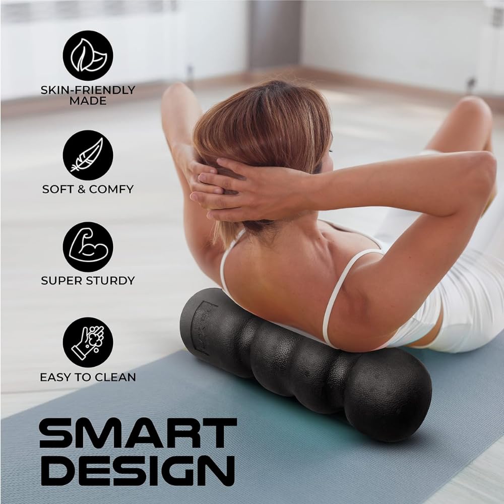 Yes4All Ultimate Sandbags for Working Out - Black L + New Epp Wave Foam Roller Black 300g (Bonus Present)