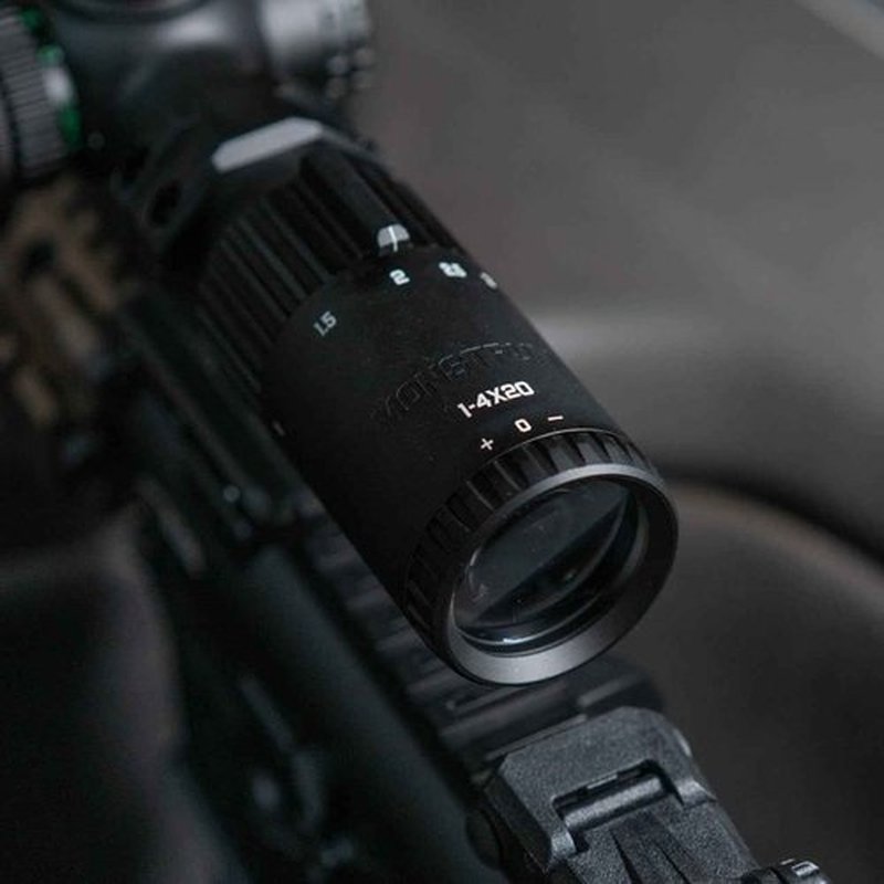 Monstrum Banshee 1-4x20 LPVO Rifle Scope with Offset Scope Mount | BDC-B1 Reticle | Black