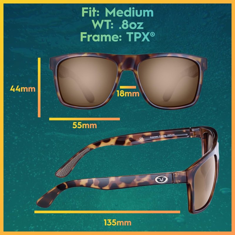 Flying Fisherman Morada Floating Polarized Sunglasses for Men, Women, Lightweight Fishing & Boating Eyewear, 100% UV Protection