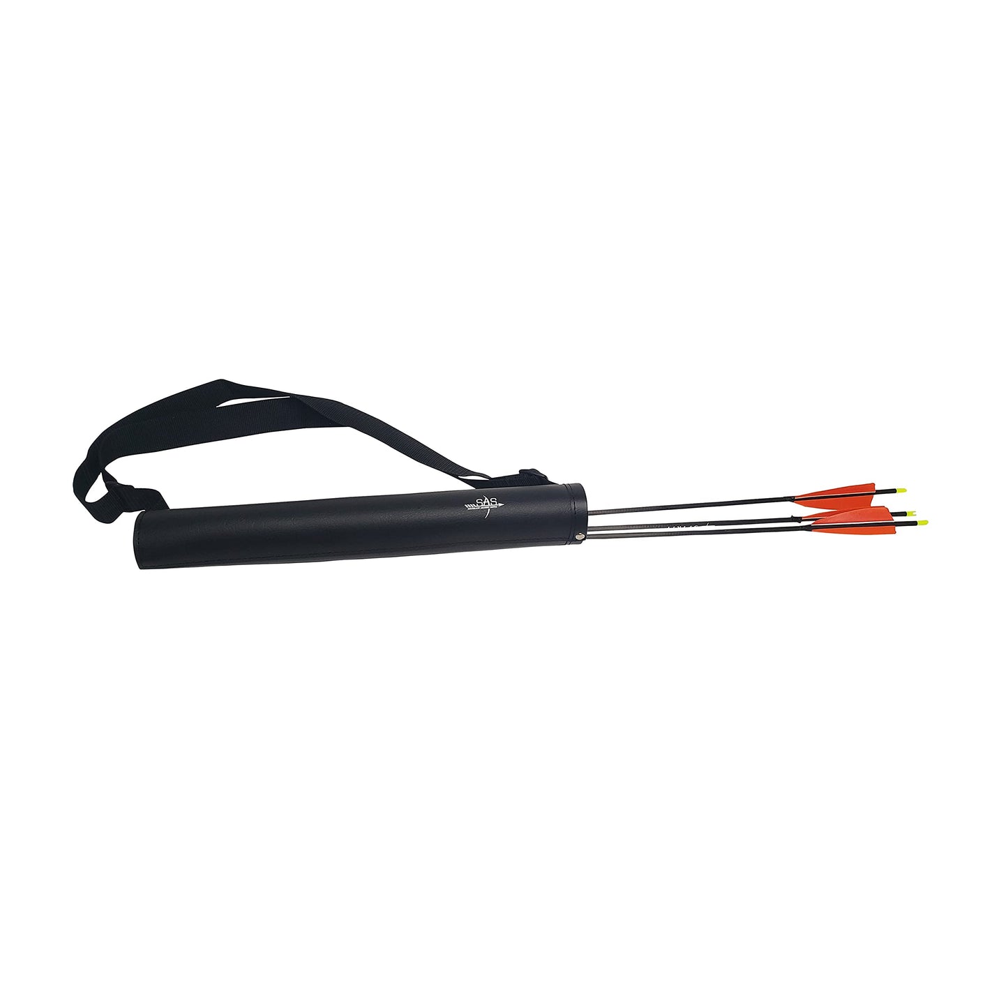 SAS Southland Archery Supply Leather Tube 17" Hip Quiver Arrow Holder with Belt Clip (Hip/Back Quiver 2-in-1)