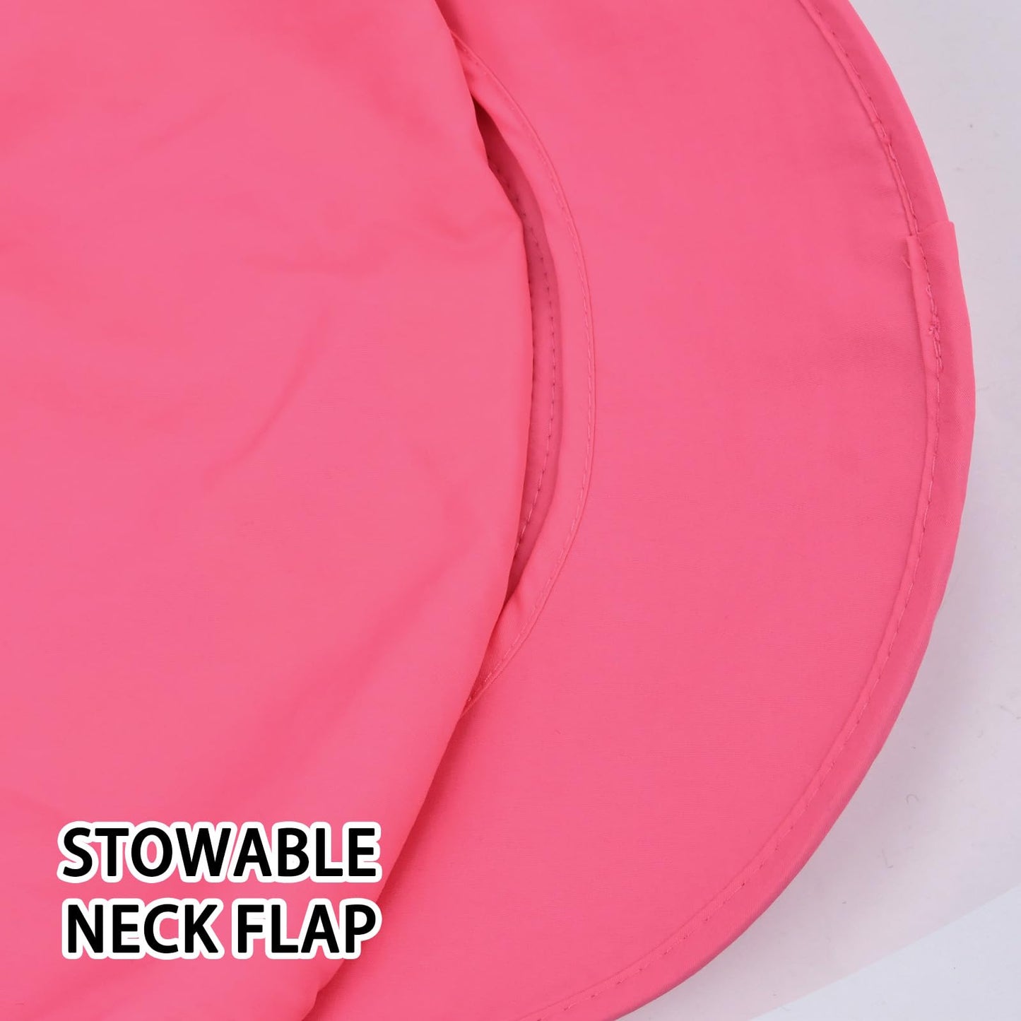 Sun Hats for Men Women Fishing Hat UPF 50+ Breathable Wide Brim Bucket Hats Summer UV Protection Safari Hat with Neck Flap Rose