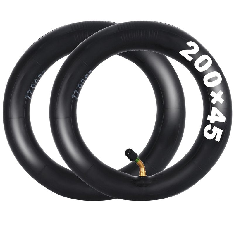 2 Pack of 8x1 1/4 200x45 Inner Tubes with Angled Valve Stem Replacement for A-Bike Folding Bike Jetson Beam Electric Scooter Butyl Rubber