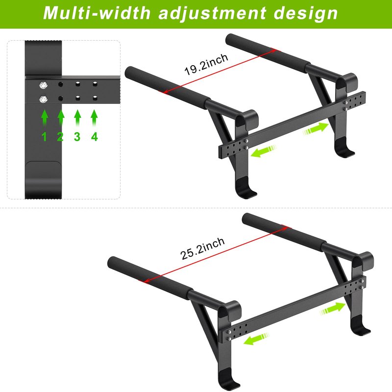 Kipika Gymnastic Stall Bar - 2"x2" Swedish Ladder with 1" Hole, Wall Mounted Pull-up Bar Ladder Suspension Trainer, Solid Wood Grips Gymnastics Training Bar for Home, Wall Gym, School