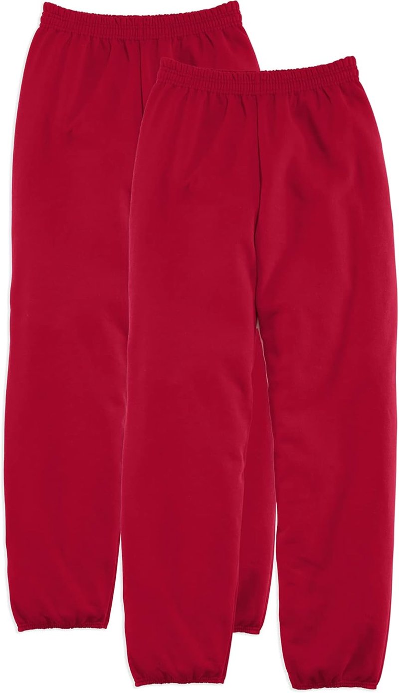 Hanes Men's Sweatpants - EcoSmart Athletic Lounge Pants with Cinched Cuffs | 1 or 2 Pack Options