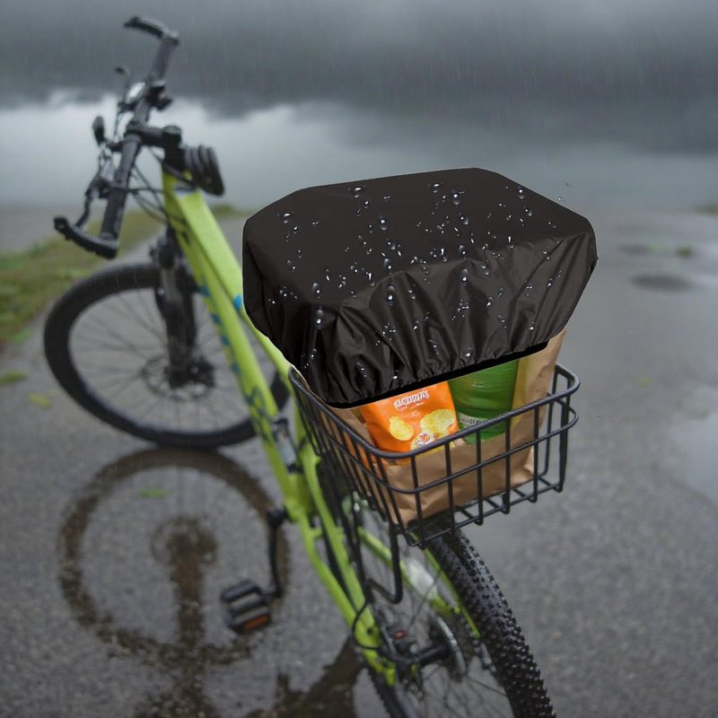 VAOLOAV Bicycle Rear Rack Rain Cover Bike Trunk Rain Cover 35L Black